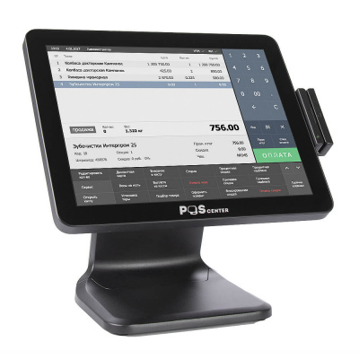Сенсорный моноблок POSCenter POS101-17 (17", PCAP, J3455, RAM 8Gb, SSD M2 128Gb, MSR) Windows 10 IOT Entry