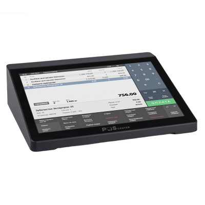 Компактный сенсорный POS терминал POScenter Prime (10.1" емкостной, Intel Celeron J3455, 1.5 GHz; RAM4Gb; eMMC64; без АКБ; Wi-Fi; BT; 2*USB 3.0; 2*USB