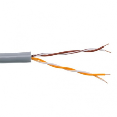 Кабель UTP 2PR 24AWG CAT5e PL 305м серый Uniflex