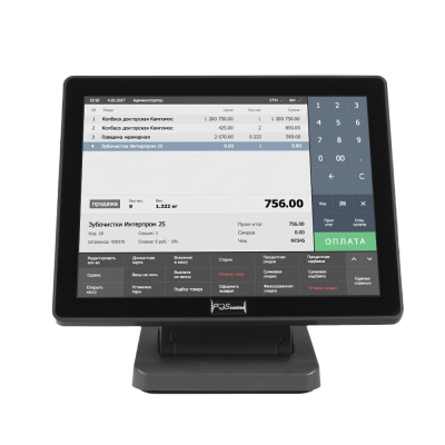 Сенсорный монитор Poscenter EVA-150 Pro (15", 1024х768, PCAP, VGA, HDMI, JPOS-MSR)