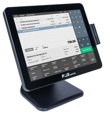 Сенсорный моноблок POSCenter POS101 Pro (15", PCAP, N100, RAM 8Gb, SSD M2 128Gb, MSR) Windows